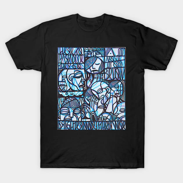 as above so below abstract figure design art T-Shirt by charlesstat3